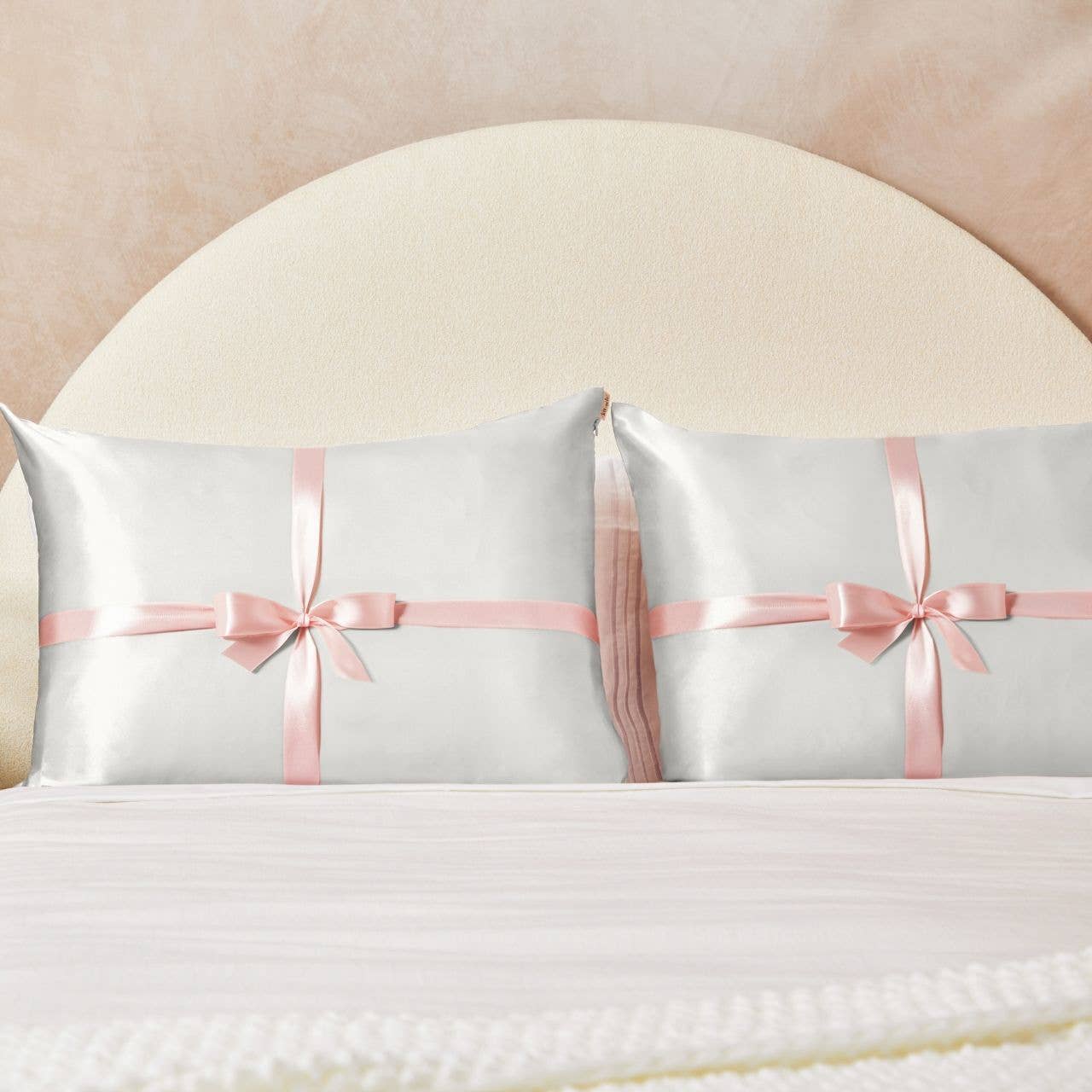 Satin Pillowcase 2pc - Ivory