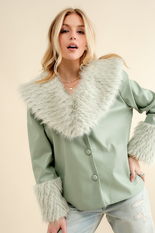 Mint to Be Fur Coat