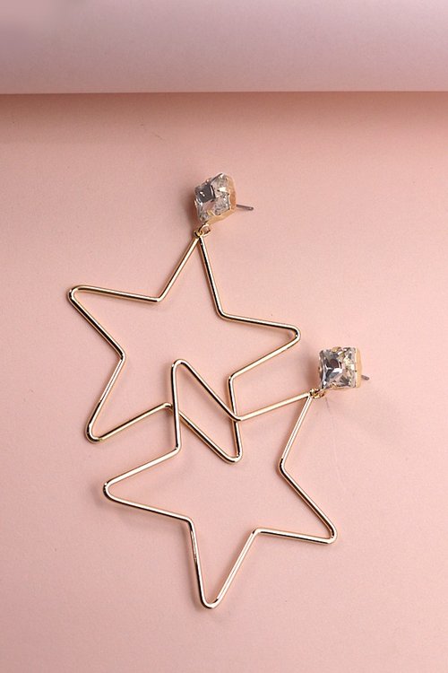 Rhinestone Star Earrings