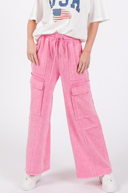 Bubblegum Cargo Sweat Pants