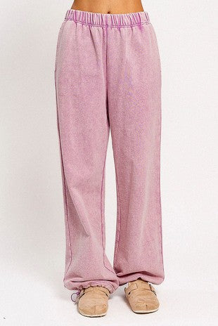 Lilac Wide Leg Sweatpants