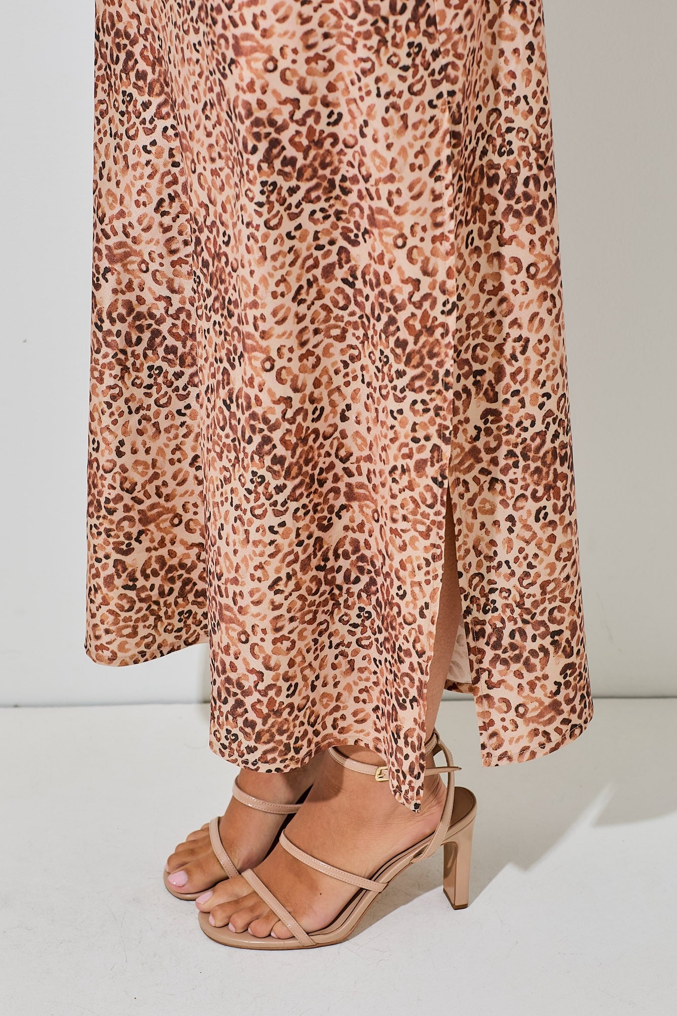 Leopard Slit Maxi Skirt