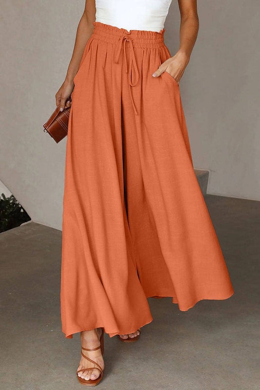 Orange Wide Leg Pants