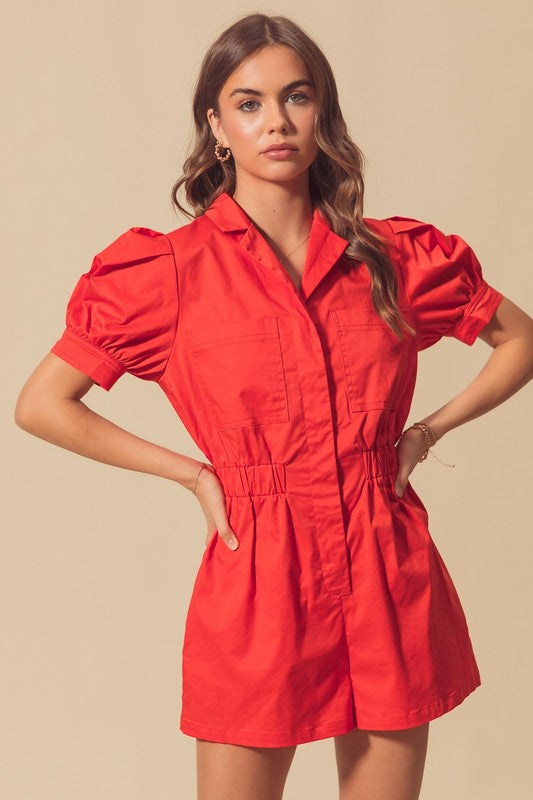 Cherry Red Romper