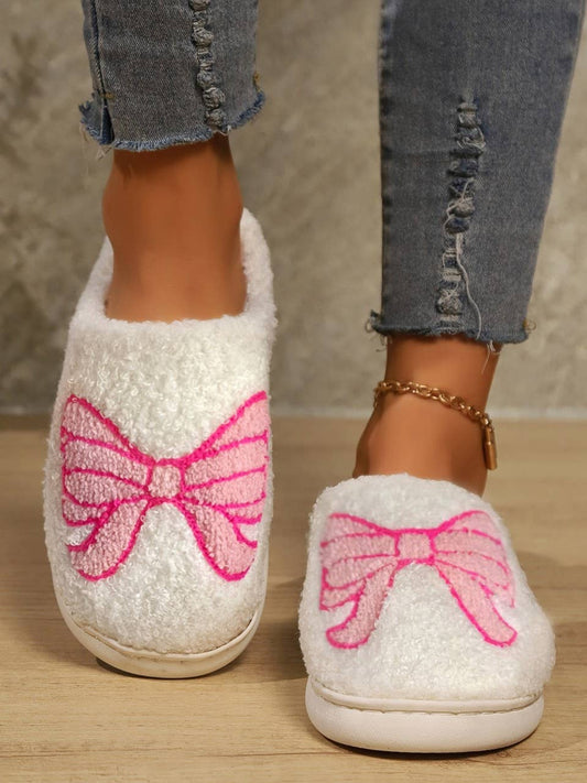 Pink Bow Slippers