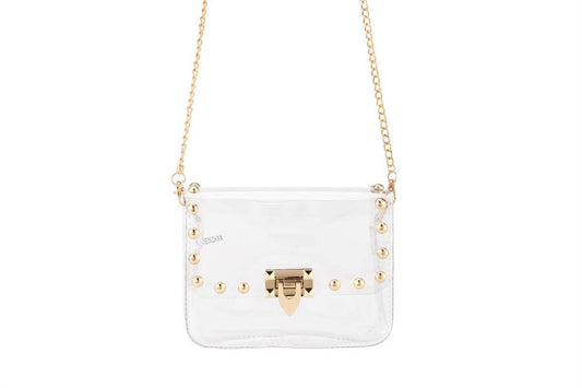 Clear Game Day Studded Bag
