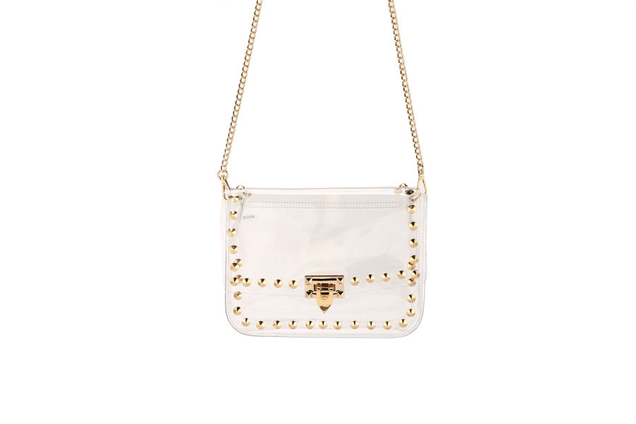 Clear Game Day Studded Bag