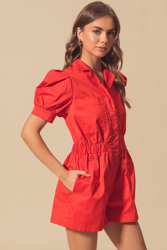 Cherry Red Romper