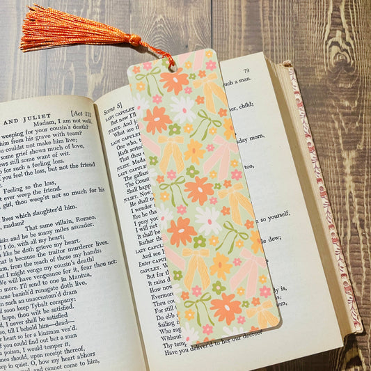 With Tassel Spring Bows Bookmark