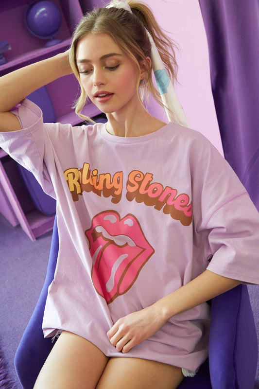 Stones Graphic Oversize Tee