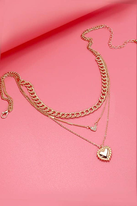 Multi-Layer Heart Necklace