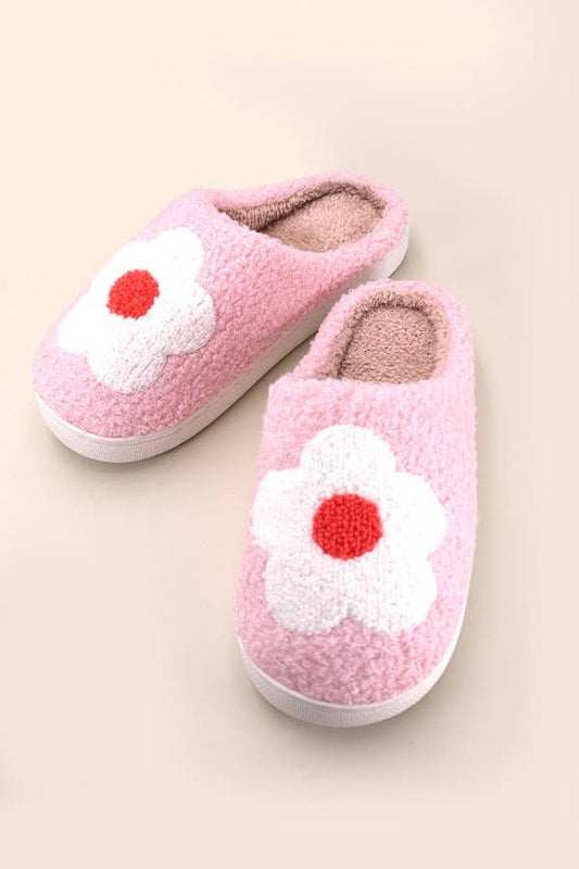 Pink Flower Slippers