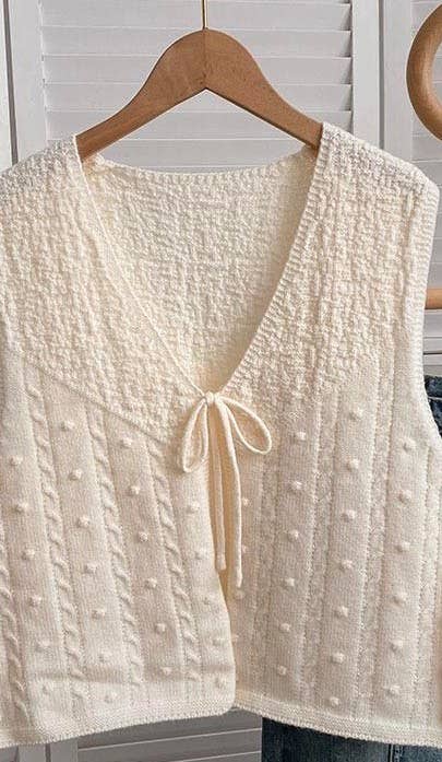 Ivory Knitted Tank Vest