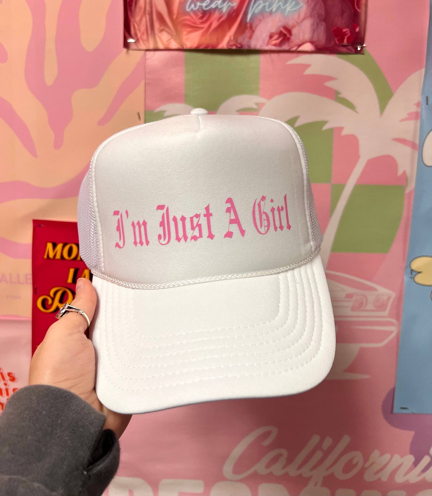 I'm Just A Girl Trucker Hat