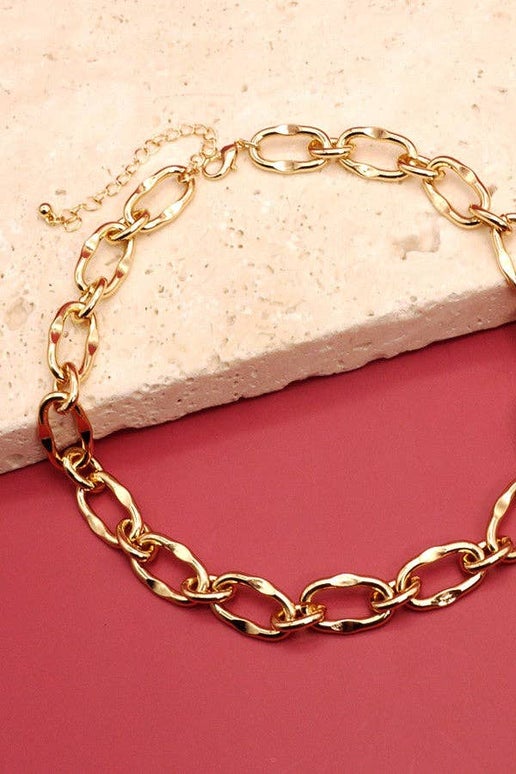 Gold Chain Link Necklace