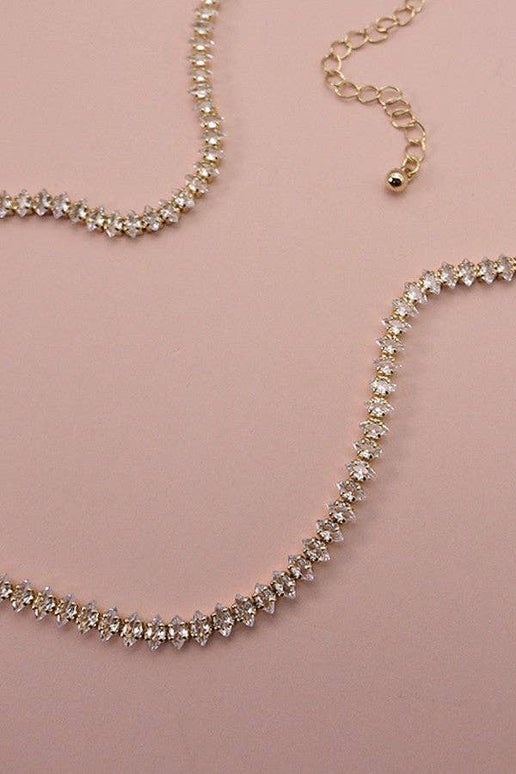 Gold Rhinestone Necklace