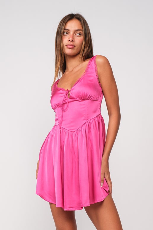 Garden Party Satin Dress