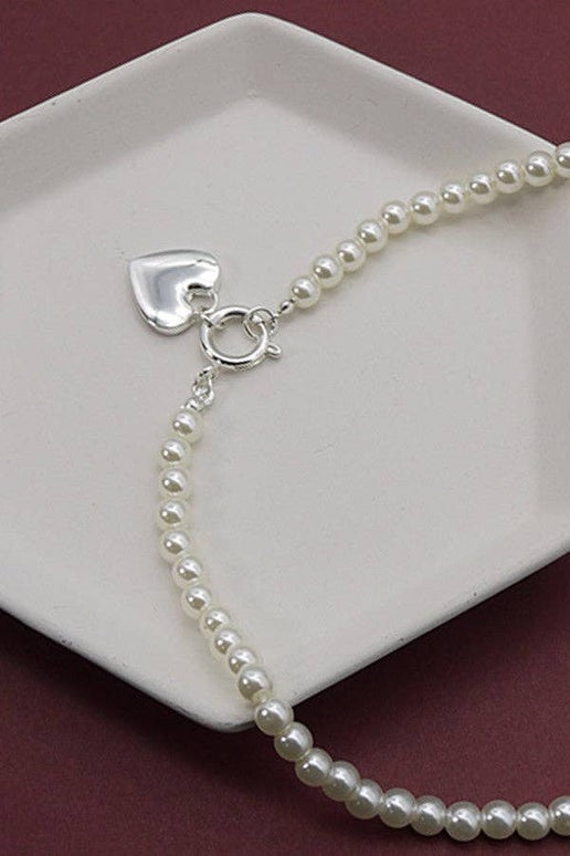 Pearl Heart Pendant Necklace