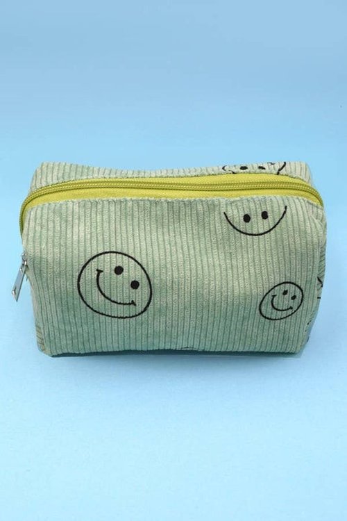 SMILEY MAKEUP BAG - Mint