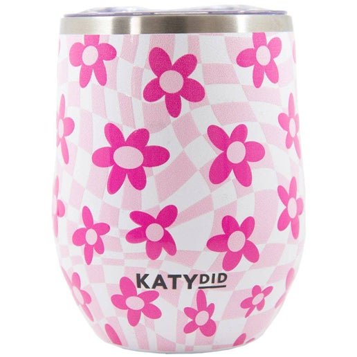 Groovy Pink Flower Tumbler Cup