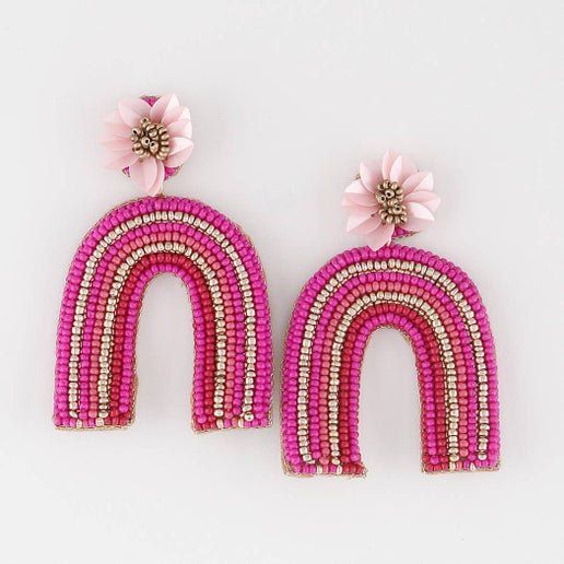 Beaded Arch Earrings