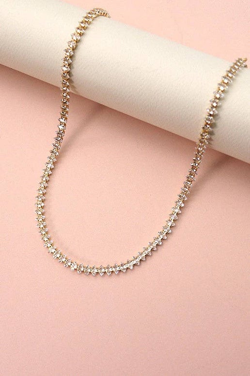 Gold Rhinestone Necklace